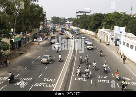 Avinashi Road, route nationale 47, Coimbatore, Tamil Nadu, Inde, Asie Banque D'Images