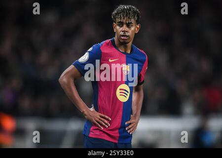 Barcelone, Espagne, Espagne. 25 février 2025. Lamine YAMAL de Barcelone lors du match de la Copa del Rey entre le FC Barcelone et l'Atletico de Madrid à l'Estadi Olimpic Lluis Companys le 25 février 2025 à Barcelone, Espagne. (Crédit image : © Matthieu Mirville/ZUMA Press Wire) USAGE ÉDITORIAL SEULEMENT! Non destiné à UN USAGE commercial ! Banque D'Images