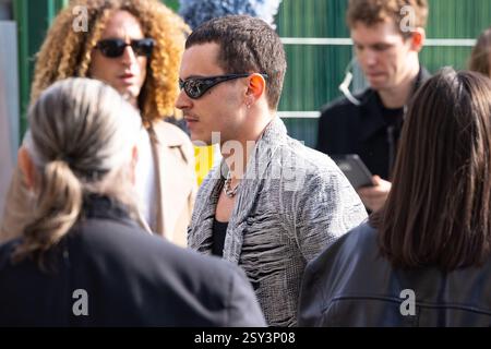 Aron Piper est vu arriver au défilé Diesel pendant la Fashion week de Milan - vêtements pour femmes automne/hiver 2025/2026 le 26 février 2025 à Milan, Banque D'Images