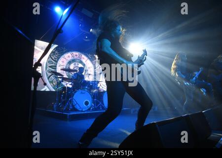 Dark Tranquillity, groupe de death metal mélodique suédois de Gothenburg, concert live, Melbourne, Australie. Banque D'Images