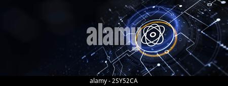 Concept d'informatique quantique : révolutionner le traitement de l'information grâce à la mécanique quantique. Banque D'Images