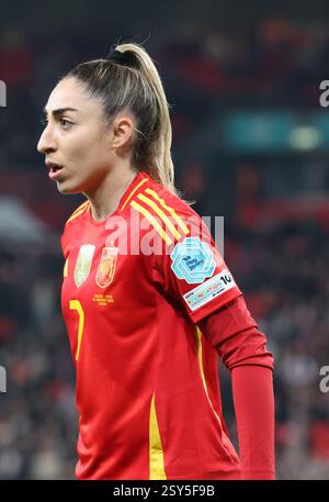 Londres, Royaume-Uni. 26 février 2025. Olga Carmona (Real Madrid) d'Espagne en action lors du match du Groupe 3 de l'UEFA Women's Nations League entre l'Angleterre et l'Espagne au stade de Wembley, Londres, le 26 février 2025 crédit : action Foto Sport/Alamy Live News Banque D'Images
