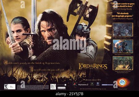 2002 The Lord of the Rings : The Two Towers annonce du jeu - développé par Stormfront, édité par EA Banque D'Images