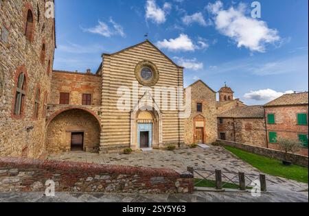 Lucignano, l'un des plus beaux villages d'Italie. Banque D'Images