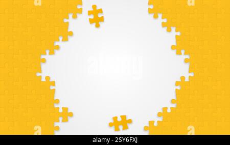 Fond de puzzle, fragments de mosaïque de jeu. Vecteur Illustration de Vecteur