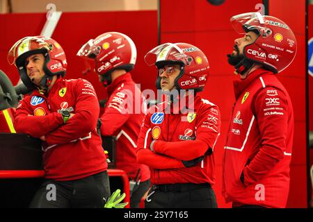 Sakhir, Bahreïn. 27 février 2025. Mécanique Ferrari. 27.02.2025. Essais de formule 1, Sakhir, Bahreïn, deuxième jour. Le crédit photo devrait se lire : XPB/Alamy Live News. Banque D'Images