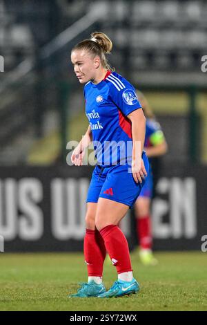 Biella, Italie. 18 décembre 2024. Italie, Biella, 18 décembre 2024 : action lors du match de football de la Ligue des Champions femmes de l'UEFA entre la Juventus et Valerenga à Pozzo - Lamarmora à Biella, Italie. (Tommaso Fimiano/SPP) crédit : SPP Sport Press photo. /Alamy Live News Banque D'Images