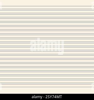 Papier quadrillé. Arrière-plan abstrait rayé avec lignes horizontales de couleur. Motif géométrique pour l'école, papier peint, textures, bloc-notes. Papier ligné vierge Illustration de Vecteur