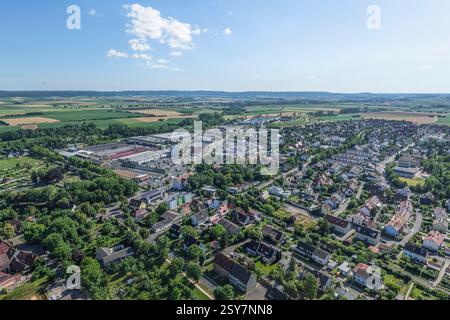 Après-midi d'été ensoleillé sur la ville pittoresque de Bad Windsheim dans l'ouest de la moyenne Franconie en Bavière Banque D'Images