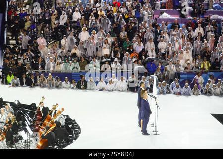 26 juillet 2024 - Paris, France : cérémonie d'ouverture des Jeux Olympiques de Paris 2024 (photo de Mickael Chavet) Banque D'Images