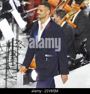 26 juillet 2024 - Paris, France : Florent Manaudou lors de la cérémonie d'ouverture des Jeux Olympiques de Paris 2024 (photo de Mickael Chavet) Banque D'Images