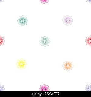 Motif de fleurs sans couture avec des éléments floraux élégants, parfait pour les impressions de tissu, les papiers peints, les invitations et les arrière-plans. Vecteur de haute qualité, entièrement Illustration de Vecteur