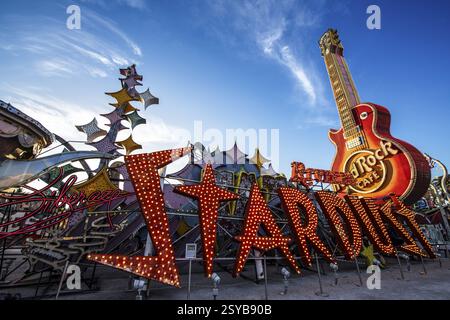 Stardust, publicité au néon ancien, Boneyard, musée du néon, Las Vegas, Nevada, États-Unis, Amérique du Nord Banque D'Images