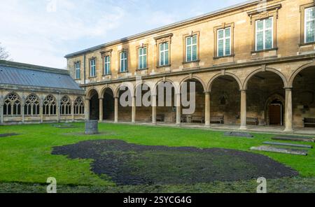 Cloîtres de l'église de la cathédrale de Lincoln, ville de Lincoln, Lincolnshire, Angleterre, Royaume-Uni Banque D'Images