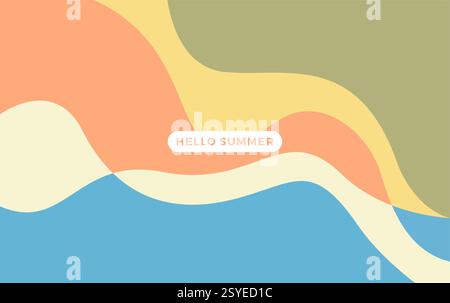 Fond abstrait pour Sammer. Design fluide et coloré Illustration de Vecteur