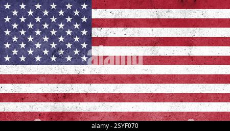 Drapeau des États-Unis peint sur le wallai en béton, intelligence artificielle, usa, chine, gpt, chercher, profond, grok, chinois, microprocesseur, antivirus, données, europ Banque D'Images