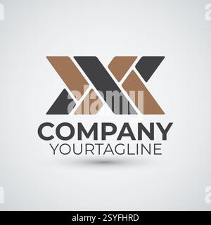 lettre triple x modèle de logo design plat Illustration de Vecteur