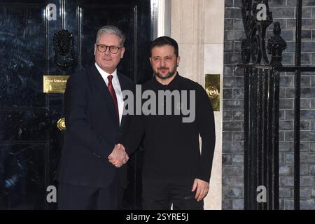 Londres, Royaume-Uni. 1er mars 2025. Le président ukrainien Volodymyr Zelensky rencontre le premier ministre britannique Sir Keir Starmer au 10 Downing Street Credit : MARTIN DALTON/Alamy Live News Banque D'Images