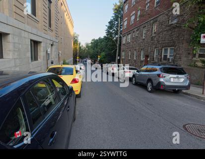 Rue latérale dans la ville de Montréal, Québec, Canada Banque D'Images