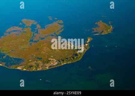 France, Gironde (33), bassin d'Arcachon, vue aérienne de l'île aux oiseaux (ile aux oiseaux) Banque D'Images