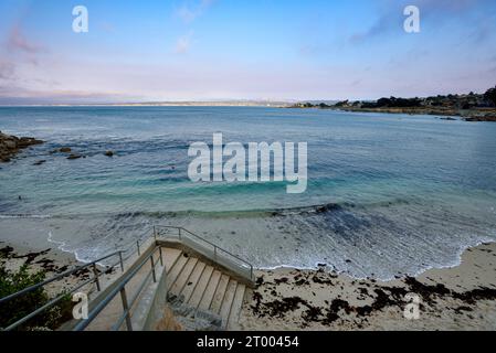 La belle plage Lovers point à Pacific Grove, Monterey, Californie Banque D'Images