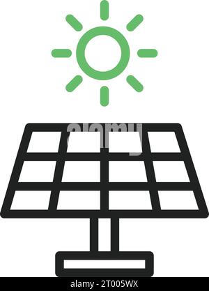 Image vectorielle de l'icône du panneau solaire. Illustration de Vecteur