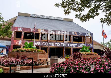 Vue aérienne de l'historique Grand Ole Opry à Nashville Tennessee Banque D'Images