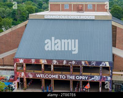 Vue aérienne de l'historique Grand Ole Opry à Nashville Tennessee Banque D'Images