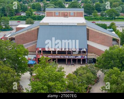 Vue aérienne de l'historique Grand Ole Opry à Nashville Tennessee Banque D'Images