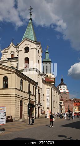 Banlieue de Cracovie (rue Krakowskie Przedmiescie) de Lublin. Pologne Banque D'Images