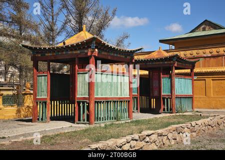 Monastère Gandantegchinlen à Oulan-Bator. La Mongolie Banque D'Images