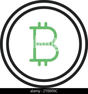 Image vectorielle d'icône Bitcoin. Illustration de Vecteur