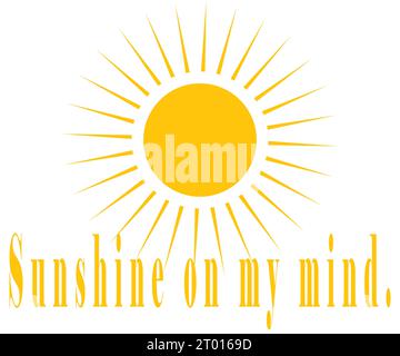 Un Sunshine sur mon esprit Illustration de Vecteur