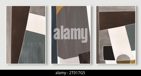 Il s'agit d'une impression d'art abstrait avec une texture dorée et des coups de peinture art moderne Peintures murales, tapis, tentures, Banque D'Images