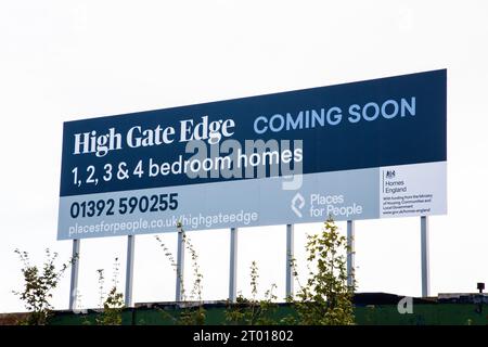 High Gate Edge Nouveau lotissement près de Ikea à Exeter EX2 - lieux pour les gens - Homes England Banque D'Images