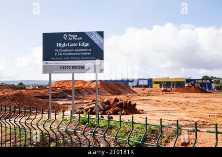 High Gate Edge Nouveau lotissement près de Ikea à Exeter EX2 - lieux pour les gens - Homes England Banque D'Images