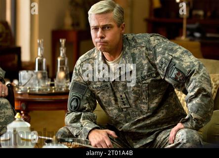 MACHINE DE GUERRE 2017 Netflix film avec Brad Pitt Banque D'Images