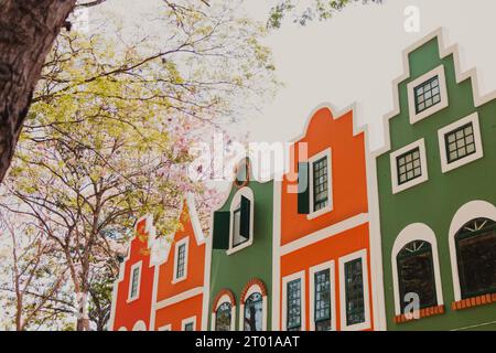 vue sur les boutiques de style hollandais Banque D'Images