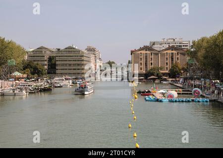 BASSIN DE LA VILLETTE PARIS Banque D'Images