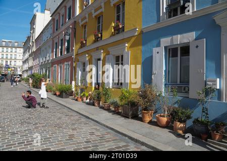 RUE CREMIEUX , UNE OBSESSION DES RÉSEAUX SOCIAUX À PARIS Banque D'Images
