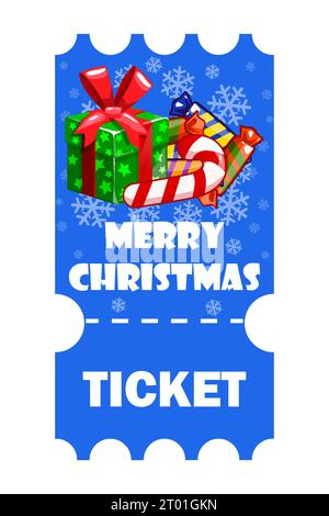 Billet de Noël isolé. Joyeux Noël Illustration de Vecteur