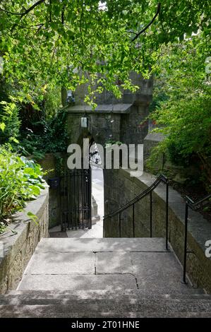 Entrée extérieure de la bibliothèque Marsh à Dublin, en Irlande, à côté de la cathédrale Saint-Patrick Banque D'Images