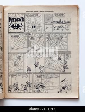 Webster Cartoon de Vintage des années 1970 Shiver et Shake Comic Banque D'Images