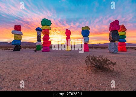 Seven Magic Mountains Las Vegas Banque D'Images