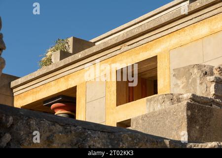 Knossos, Héraklion, Crète, Grèce - 21 septembre 2023 - les ruines du magnifique palais de Knossos, Crète, Grèce. Banque D'Images