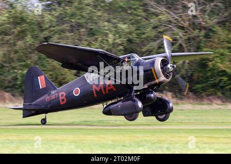 Un Lysander de Westland au Shuttleworth Collection Race Day Air Show 2023. Banque D'Images