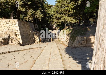 Knossos, Héraklion, Crète, Grèce - 21 septembre 2023 - les ruines du magnifique palais de Knossos, Crète, Grèce. Banque D'Images