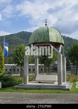 Potocari, Bosnie-Herzégovine - 2 octobre 2023 : Srebrenica - Potocari Memorial Center. C'est le plus grand génocide en Europe depuis la Seconde Guerre mondiale Banque D'Images