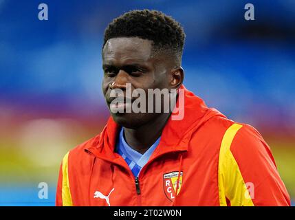 Le gardien de but du RC Lens Brice Samba lors du match du groupe B de l'UEFA Champions League au Stade Bollaert-Delelis, Lens. Date de la photo : mardi 3 octobre 2023. Banque D'Images