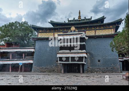 Monastère de Shalu, Préfecture de Shigatse, Tibet, Chine Banque D'Images